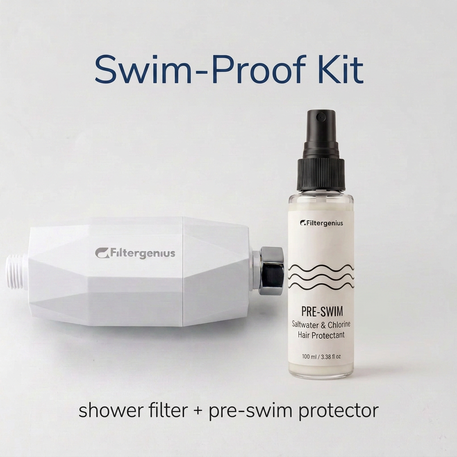 Swim-Proof Kit — Filtergenius shower filter and Pre-Swim Protector